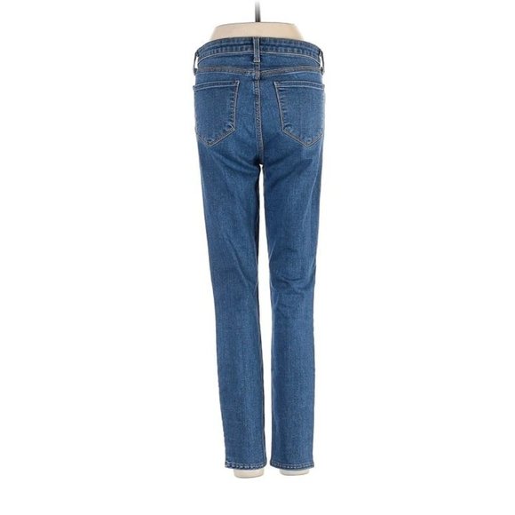 L'Agence Medium Blue Stretch Denim Skinny Jeans High Rise Crop Jeans Sz 23-24 $3 - Picture 2 of 3